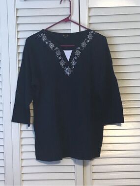 Embellished Blue Top